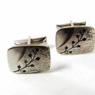 Vintage Silver Tone Branch of 5 Pointed Stars Cufflinks PAT PEND 81016