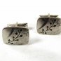 Vintage Silver Tone Branch of 5 Pointed Stars Cufflinks PAT PEND 81016
