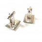 Vintage Silvertone Initial / Letter R Cufflinks Unbranded 42916