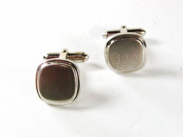 Vintage 1/20th 12KGF Silvertone Cufflinks By KREISLER QUALITY 3816