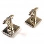 Black & White Porcelain Cufflinks Unbranded Pat No 503655 12215