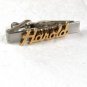 1960's Gold Tone Silver Tone HAROLD Tie Clasp By SWANK 2616
