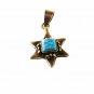 Sterling Silver Blue Onyx Star of David Pendant Unbranded 3616