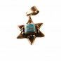 Sterling Silver Blue Onyx Star of David Pendant Unbranded 3616