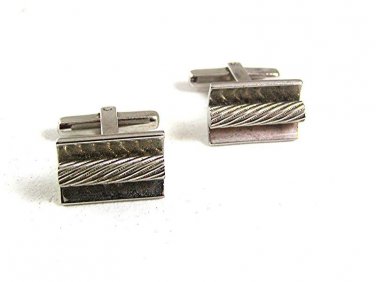 Vintage Silvertone Cufflinks By HICKOK USA 9317