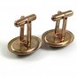 Vintage Silvertone Black Goldtone Cufflinks 101717