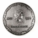 Silvertone Silver Jubilee Queen Elizabeth II Belt Buckle By TW 42316