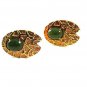 Vintage Goldtone & Green Cufflinks 101917