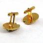 Vintage Goldtone & Green Cufflinks 101917