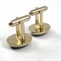 Vintage Goldtone & Black Cufflinks By SHIELD 121317