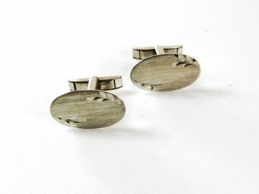 Vintage 1960's Silvertone Cufflinks Unbranded 3816