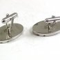 Vintage 1970's Silvertone & Black Cufflinks By SWANK 102817
