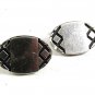 Vintage 1970's Silvertone & Black Cufflinks By SWANK 102817