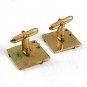 1970's Goldtone & Black Cufflinks By SWANK 111317