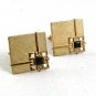 1970's Goldtone & Black Cufflinks By SWANK 111317