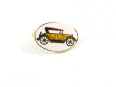 Goldtone White Yellow Black Studs Bearcat Car Tie Clasp Unbranded 32916