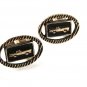 1970's Silver Tone & Black Car Convertible Cufflinks Unbranded 51616