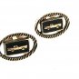 1970's Silver Tone & Black Car Convertible Cufflinks Unbranded 51616