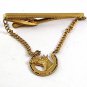 Vintage 1950's Goldtone Horse Head Horse Shoe Tie Clasp 91417