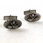 Vintage Pewter Crossed Golf Clubs & Ball Cufflnks 91516