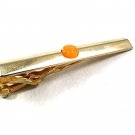 Vintage Goldtone & Pink Tie Clasp 121317