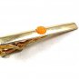 Vintage Goldtone & Pink Tie Clasp 121317
