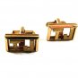 Vintage Goldtone Initials / Letters T.J. Cufflinks By SWANK 101217