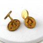Edwardian / Deco Monogrammable Gold Tone Cufflinks 82016B