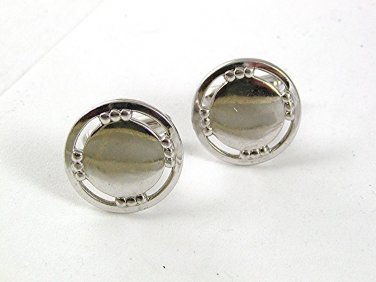 Vintage Silvertone Round Cufflinks 51517