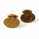 Edwardian / Deco Monogrammable Gold Tone Cufflinks 82016c