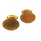 Edwardian / Deco Monogrammable Gold Tone Cufflinks 82016e