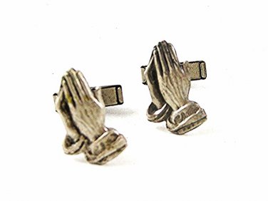 Vintage Pray for Peace Praying Hands Cufflnks 91916