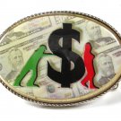 Fifty Dollar Bill Grant Red Green Man Belt Buckle Unbranded 111615