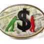 Fifty Dollar Bill Grant Red Green Man Belt Buckle Unbranded 111615