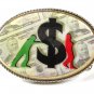 Fifty Dollar Bill Grant Red Green Man Belt Buckle Unbranded 111615