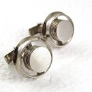 Vintage Silvertone Industrial Cufflinks By PIONEER 72717