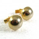 Vintage Goldtone Half Ball Cufflinks PAT. NO 2974381 81017