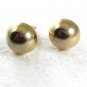 Vintage Goldtone Half Ball Cufflinks PAT. NO 2974381 81017