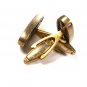 Dressy Sterling Silver & Blue Rhinestones Cufflinks by Da Vinci 10315a