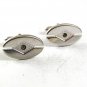 Vintage Silvertone & Rhinestones Cufflinks By SWANK 10917