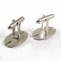 Vintage Silvertone & Rhinestones Cufflinks By SWANK 10917