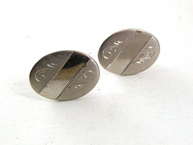 Vintage Silvertone Oval Cufflinks 82217