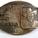 Vintage TOM HICKMAN Texas Ranger Brass Belt Buckle By ADM 3217