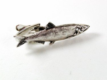 1960's Silvertone Trout Fish Tie Clasp Unbranded 41116