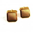 Vintage Goldtone Square Cufflinks By SWANK 81017