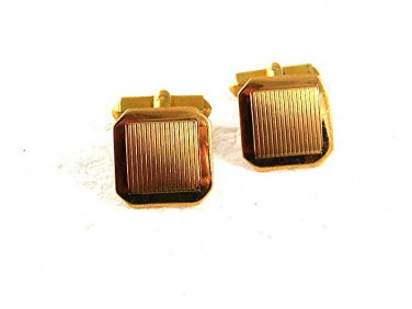 Vintage Goldtone Square Cufflinks By SWANK 81017