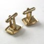Vintage Gold Tone & White & Black Locomotive Steam Engine Cufflinks 1217