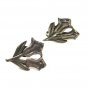 1940's - 50's Mexican Silver Flower Screw Back Earrings Earrings Unbranded 8615