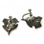 1940's - 50's Mexican Silver Flower Screw Back Earrings Earrings Unbranded 8615