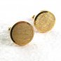 Vintage Round Goldtone Cufflinks By DESTINO PAT 2093723 & 2544893 81017